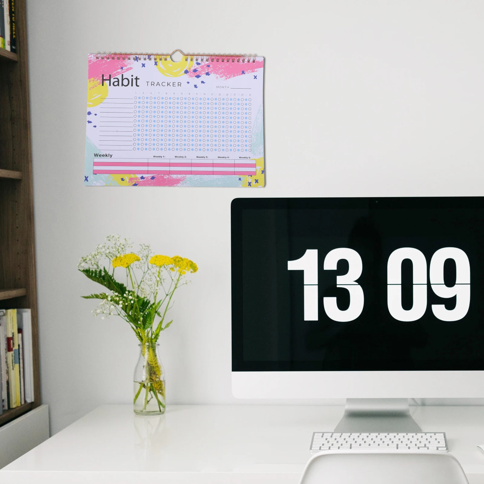 

Habit Tracker Calendar Planner Undated Monthly Journal For Goal Setting Workout Mood Tracking Weekly Layout Paper Organizer