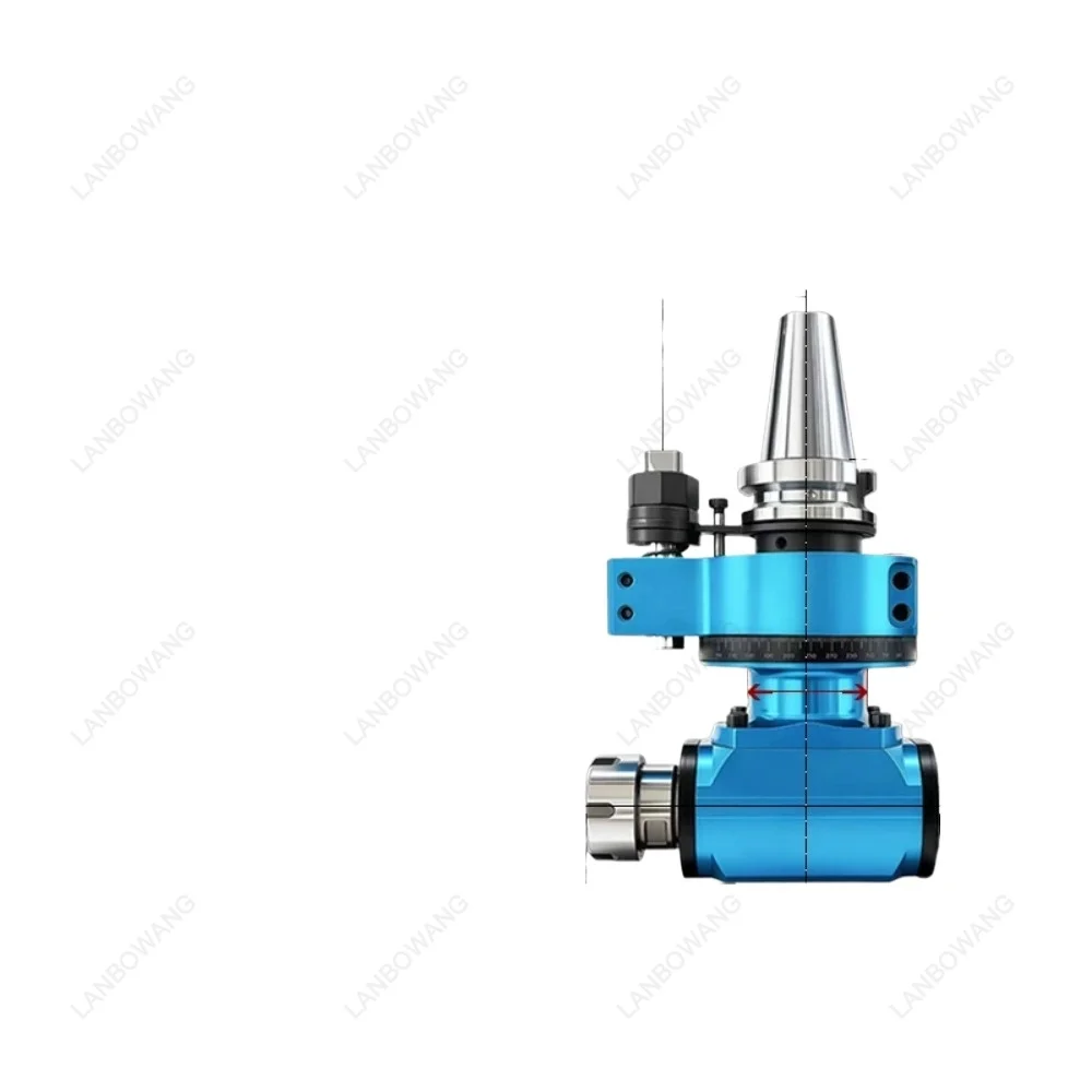 BT40/BT50 Machining Center Side Milling Head Right Angle Milling Head Right Angle Tool Holder ER16/ER20/ER25/ER32/ER40 5000r/min