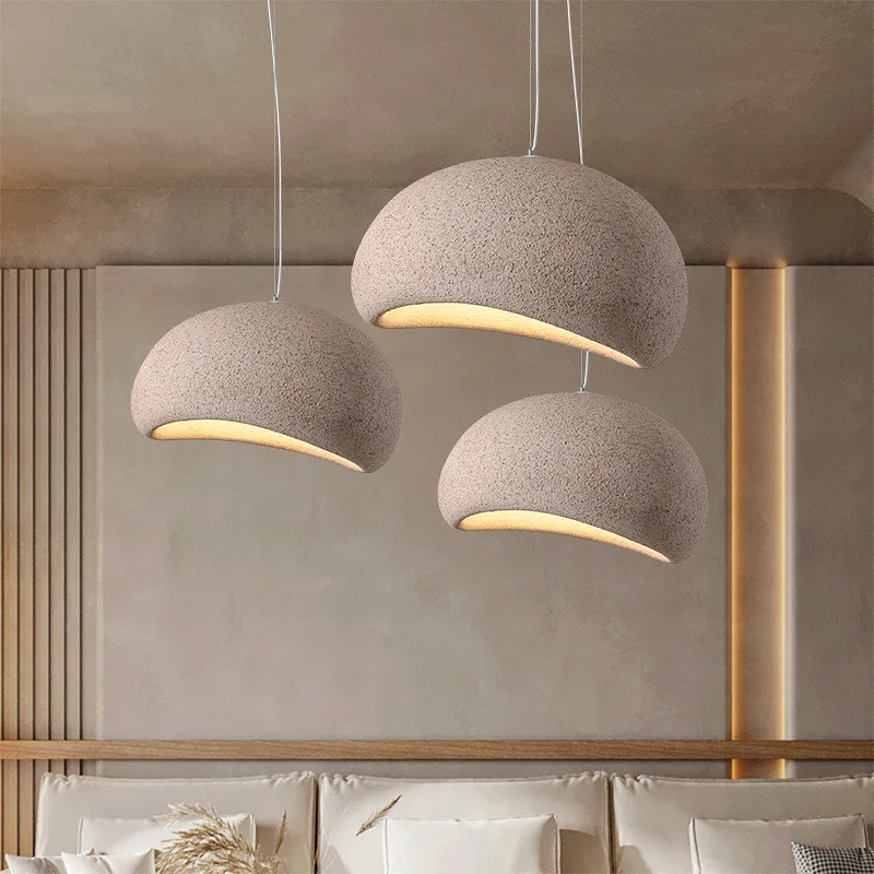 

Wabi Sabi Nordic E27 LED Chandelier Pendant Light Fixtures for Modern Cafe Bedroom Bar Dining Room Decor