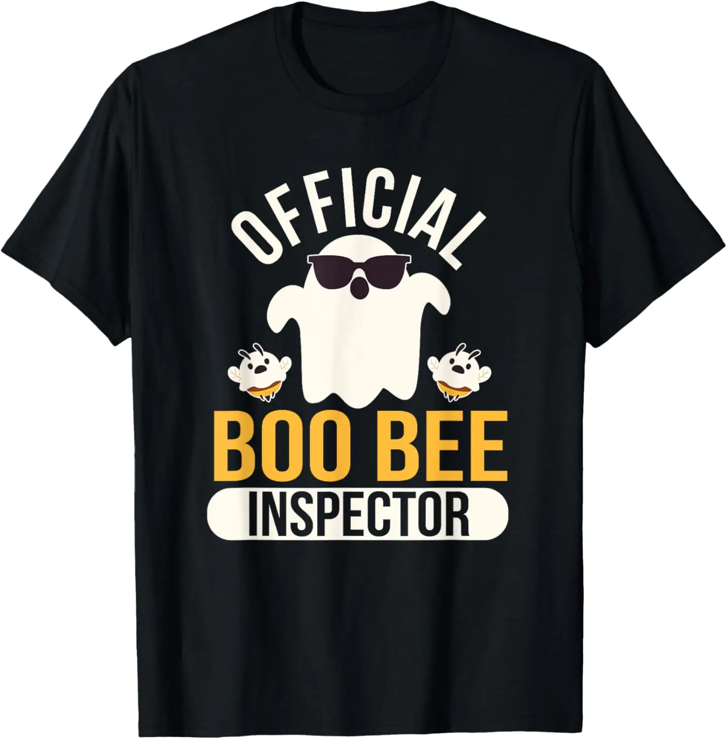 Official Boo Bee Inspector Halloween Humor Funny Ghost T-Shirt