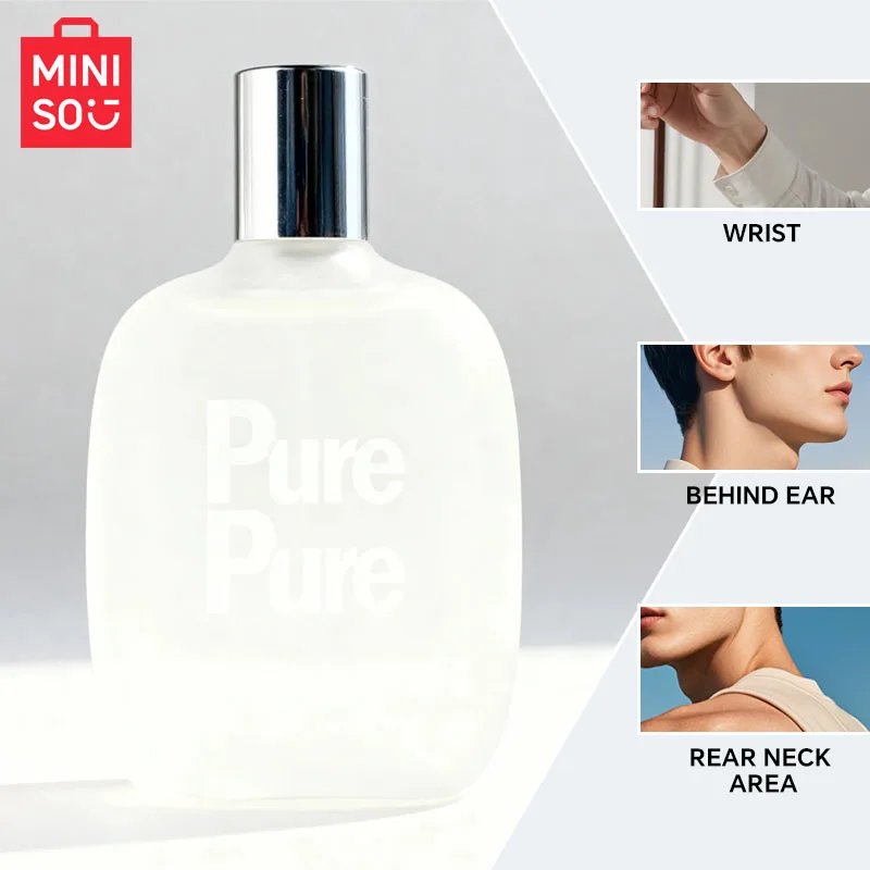 MINISO PURE Perfume For Men Original Luxury Floral Eau De Parfum Designer Fragrance Man Gift Body Spray 75ML
