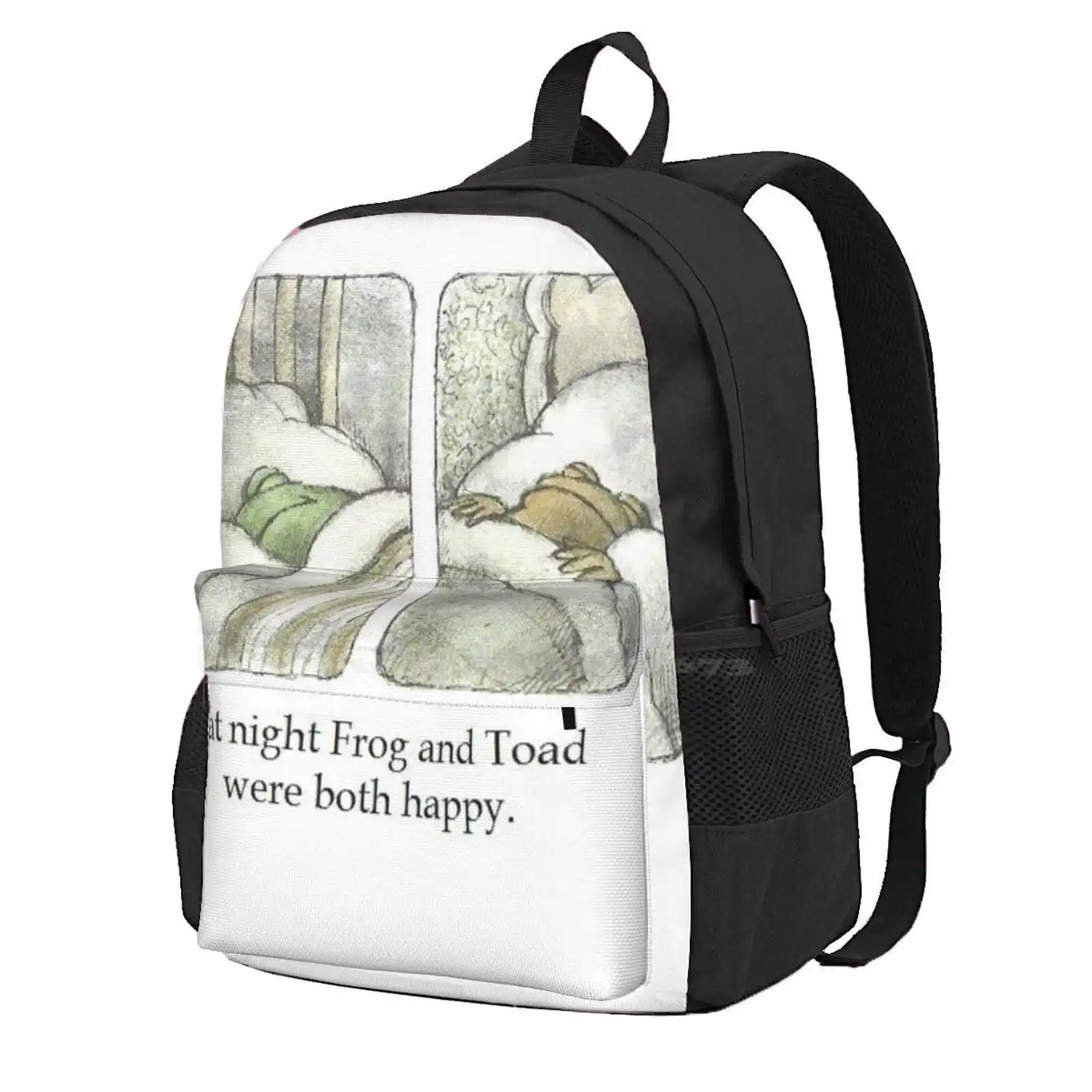 

That Night Frog And Toad Were Both Happy Hot Sale Schoolbag Backpack Fashion Bags Road And Toad Were Happy Frog And Toad Book