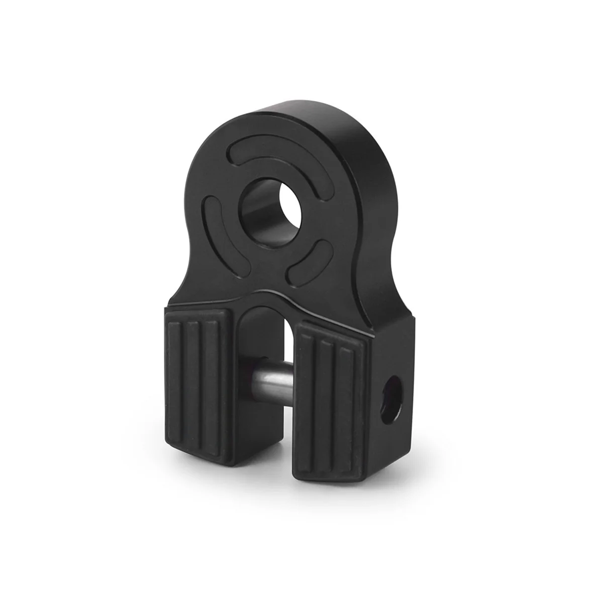 Black Aluminum Mount Flat Connector 3/4 Inch Shackle Compatible with 3/8 Inch Diameter Steel and Synthetic Rope for