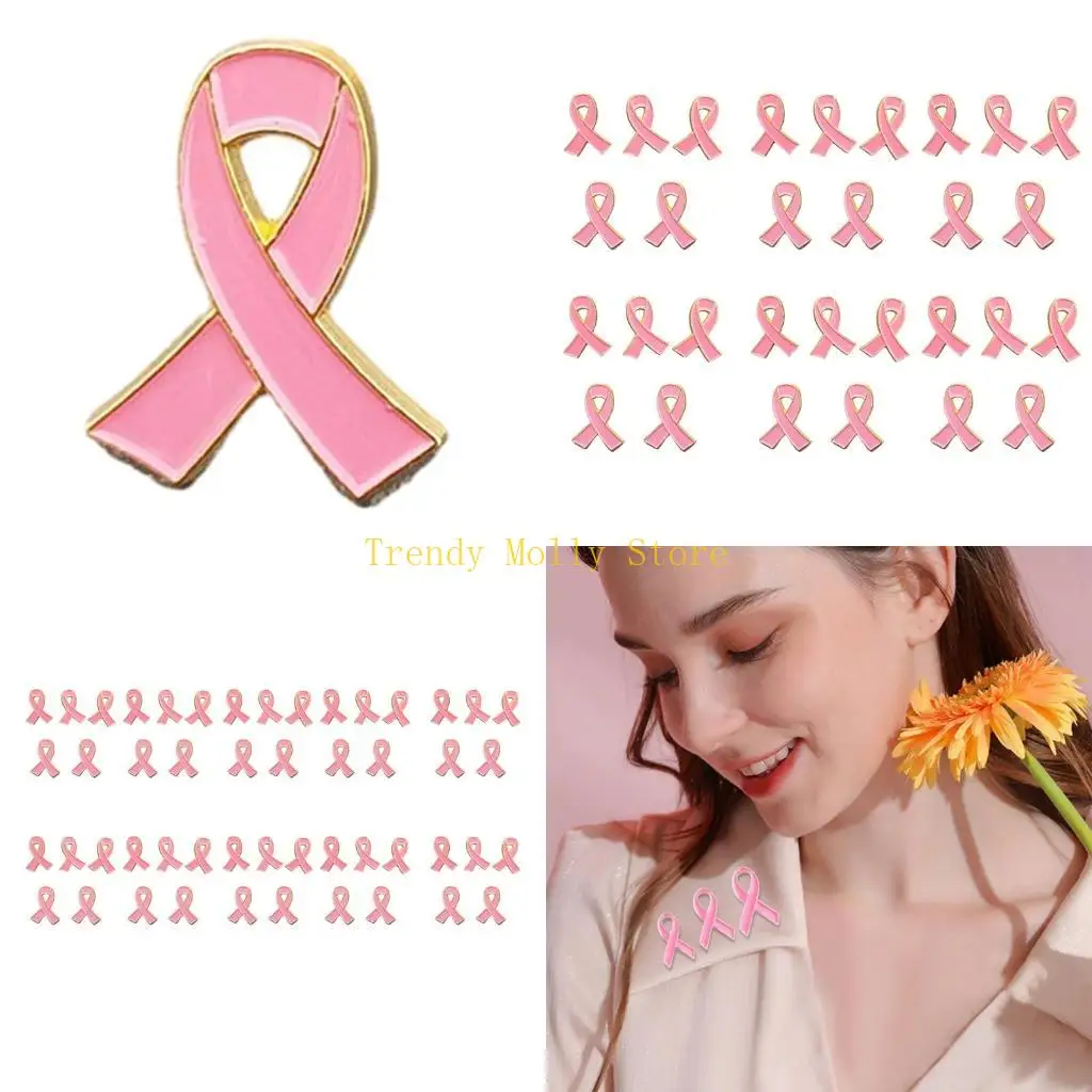 N5KB – broche en ruban rose, épingle à revers officielle pour sensibilisation du sein, pour événement social
