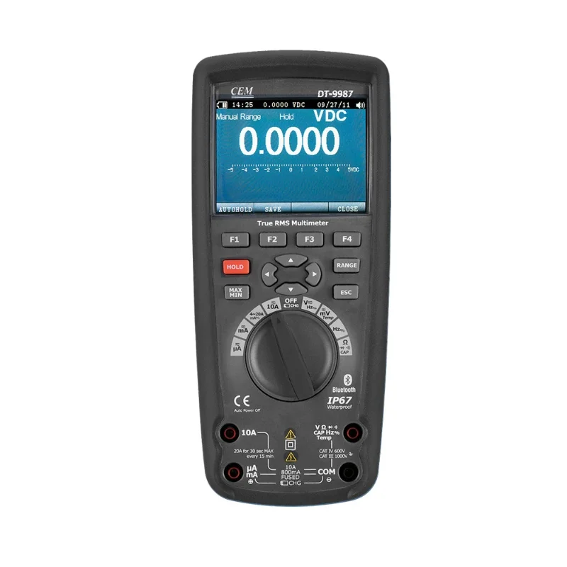 

DT-9987 50000 Count Professional True RMS Industrial Multimeter Data Recorder, Rechargeable Digital