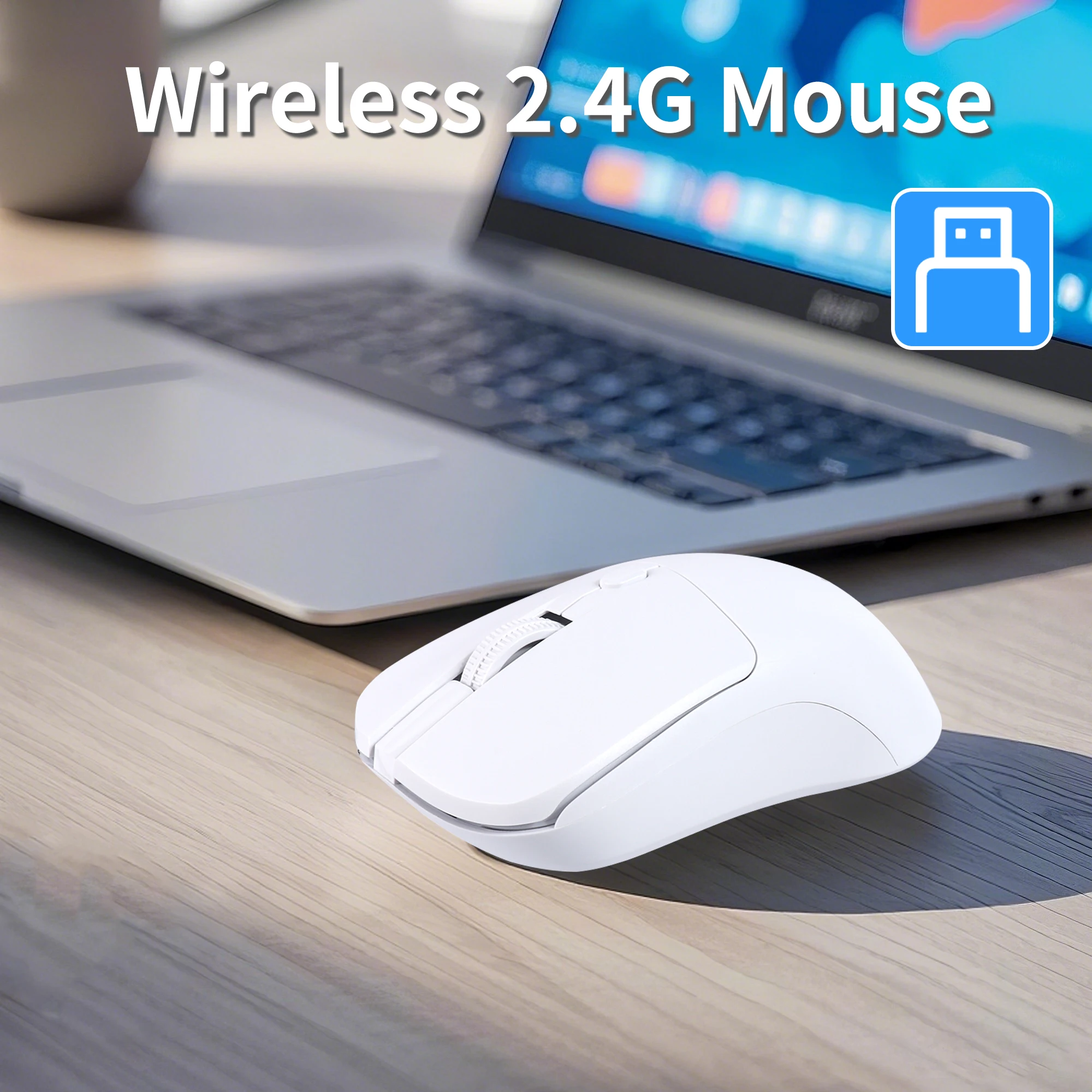 

Wireless 2.4G Mouse Battery Supply Mute Button Light Weight Portable DPI Adjustable Button Office Use System Compatible PC Mause