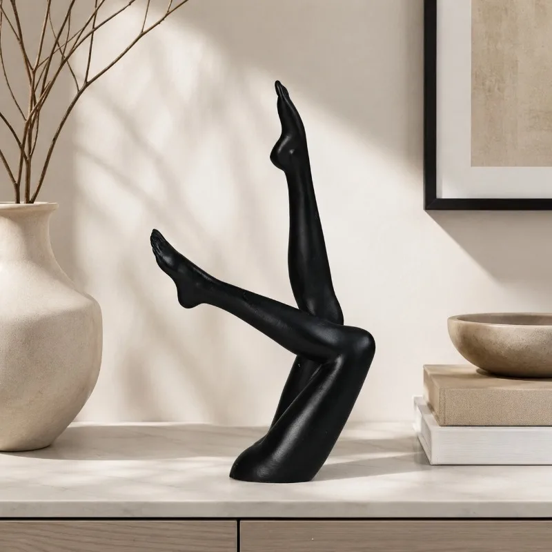 Creative Resin Design Modern Art Female Leg Sculpture Decorative Accessories, Valentine's Day, Mother's Day Gifts, Home Decor