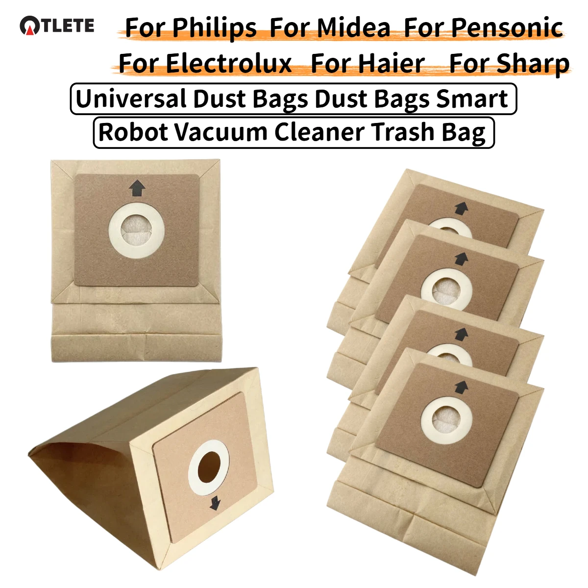 Universal Dust Bags For Electrolux ZW 1100-207 For Philips FC8334 For Midea/Haier/Sharp Home Vacuum Cleaner Trash Bag Disposable