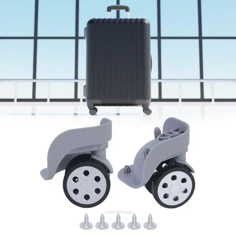 X5XA Pack Of 2 A79 Large Size Suitcase Replacement Pair Spinner Wheel Assemblies with Corner Mount Base, Repair Parts for