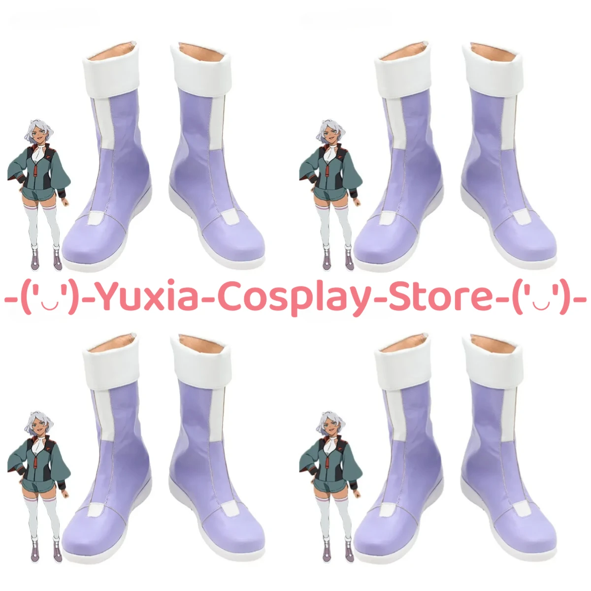 

Yuxiacosplay! Witch Mercury Cecilia Dort Cosplay Shoes Anime Character Prop PU Leather Boots Halloween Carnival Party Costume