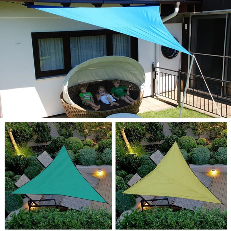 3X3X3M Waterproof Triple-Cornered Sun Shelter Awning Parasol Outdoor Canopy Garden Patio Shade Sail Cloth