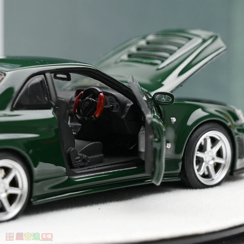 

Stock 1:64 GTR R34 Z Tune die-cast alloy full-size car model, boys' toys, children's festival gifts, adult decorative ornaments.