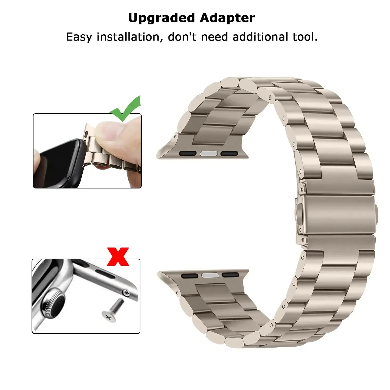 Stainless Steel Strap for Apple Watch Ultra 2 Band 49mm 40mm 44mm 42mm 41mm 45mm Bracelet IWatch Series 9 8 7 SE 6 5 4 Correas