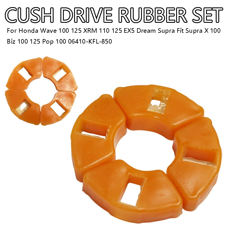 Conjunto de Borrachas Cush Drive para Wave XRM Biz 100/125 EX5 Dream Supra Fit Supra X 100 Pop 100 06410-KFL-850