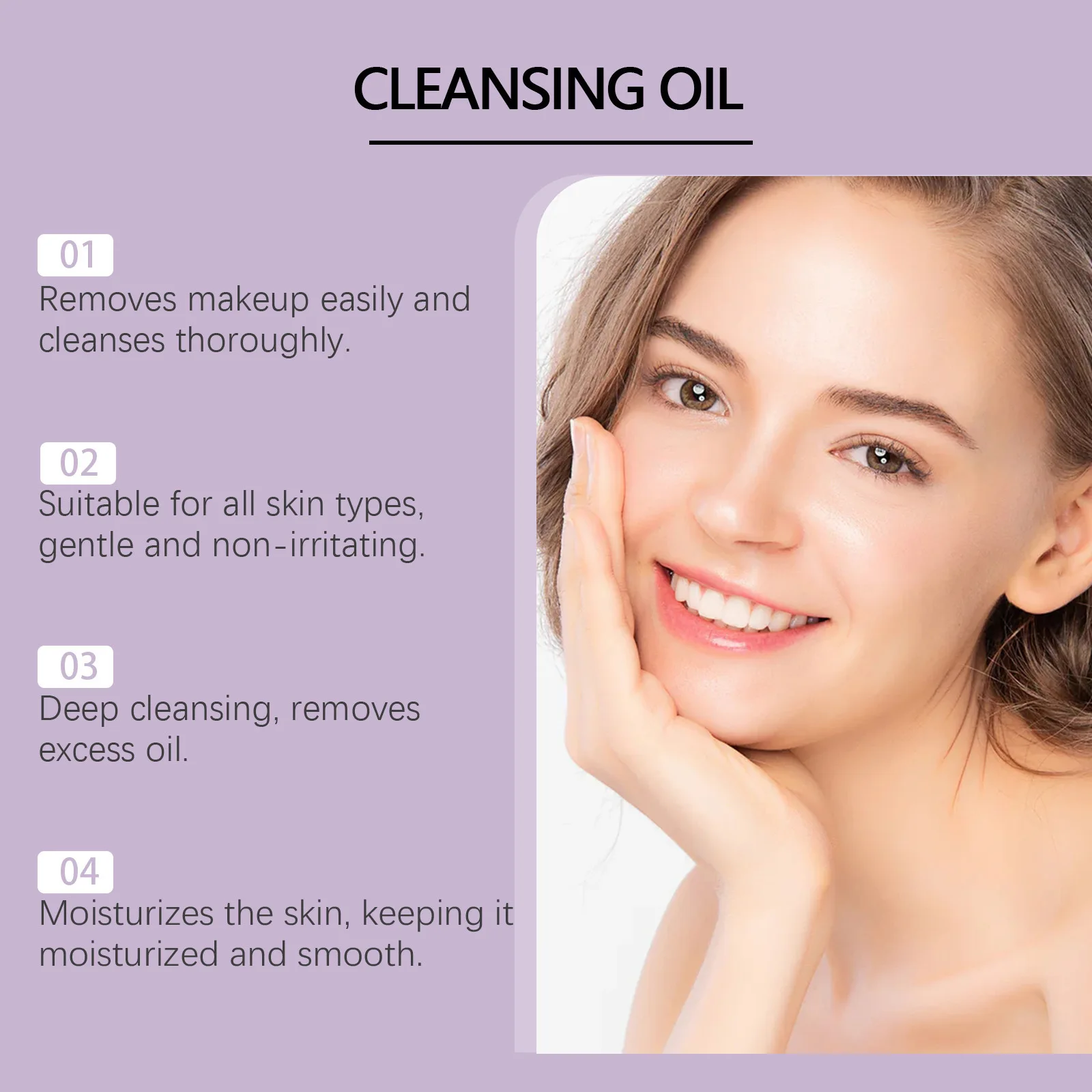 Óleo de limpeza dissolvendo maquiagens, remoção de sujeira, óleo purificador de poros, nutritivo, hidratante, leve, semente de uva, limpador facial