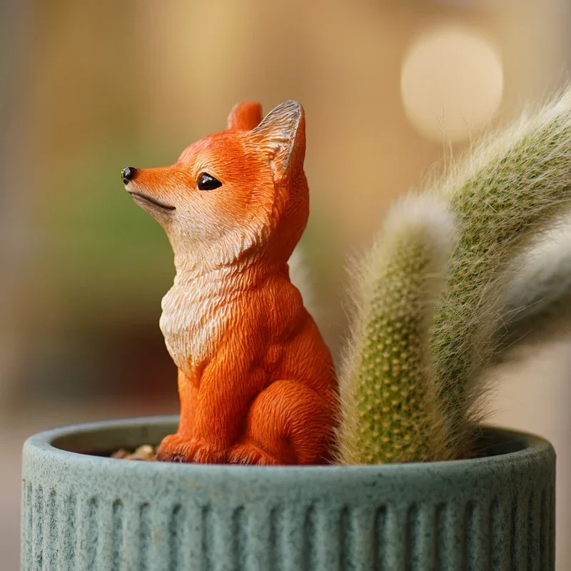 Nine-tailed Fox Succulent Bonsai Ornaments Outdoor Micro Landscape Monkey Tail Pillar Landscaping Fox Tail FlowerPot Accessories