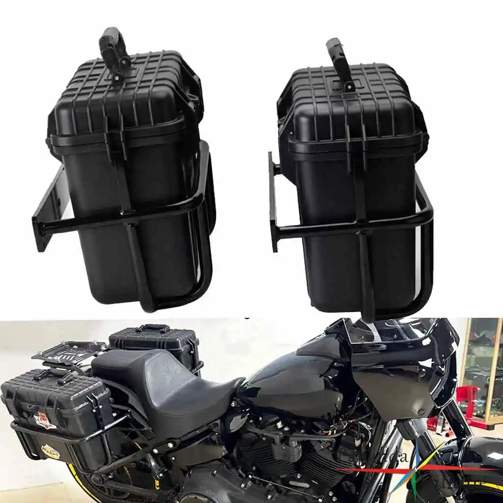 

For Harley Softail FXBB FXBBS FXFBS FXFB FXST FLSB FLSL FXLR FXLRS FLHC FLHCS FLFB FLFBS Rear Saddle Bag Side Box Trunk 2018-22