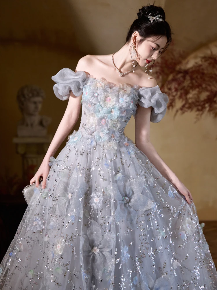 Ele Princ Dr for Women's Birthday Par Banquet Host فستان سهرة للفتيات أنيق كوري Sle مصنوع يدويًا