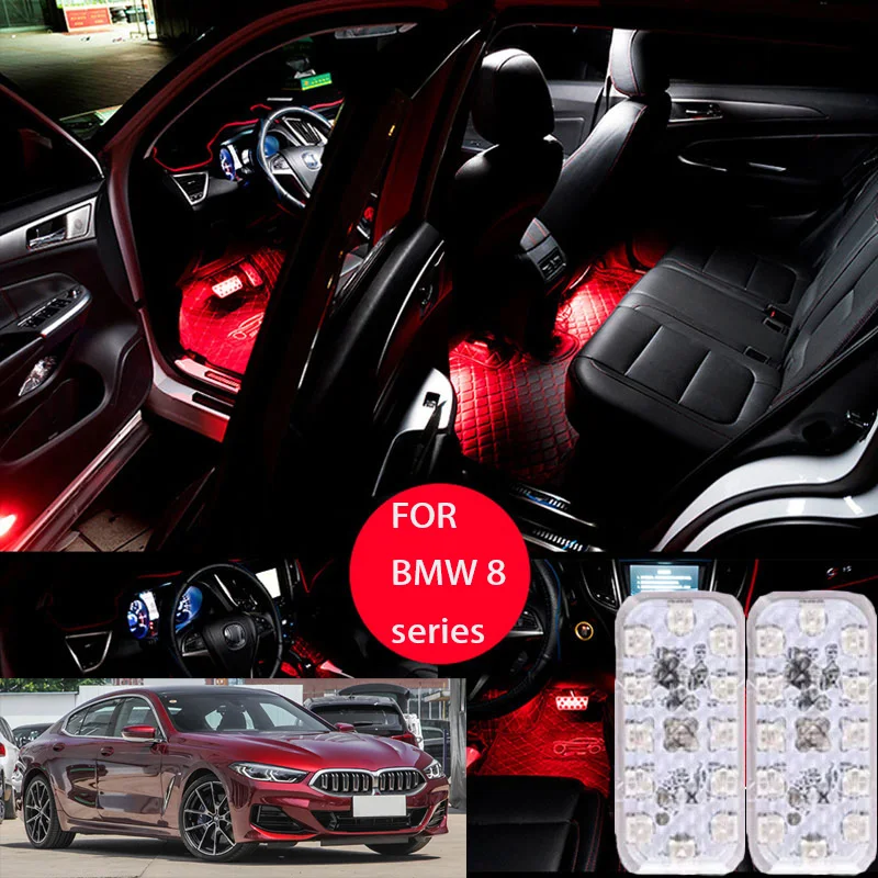 

FOR Bmw-8series LED Car Interior Ambient Foot Light Atmosphere Decorative Lamps Party decoration lights Neon strips