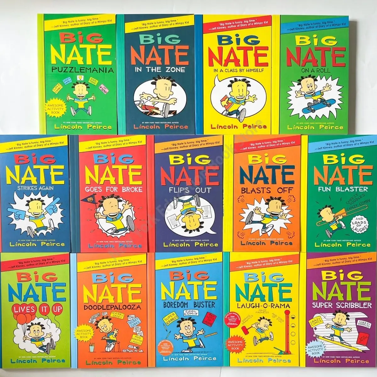 

8 Books/Set Big Nate Adventures of Big Nate Children's Humorous Comics Campus Reading English Books for Children