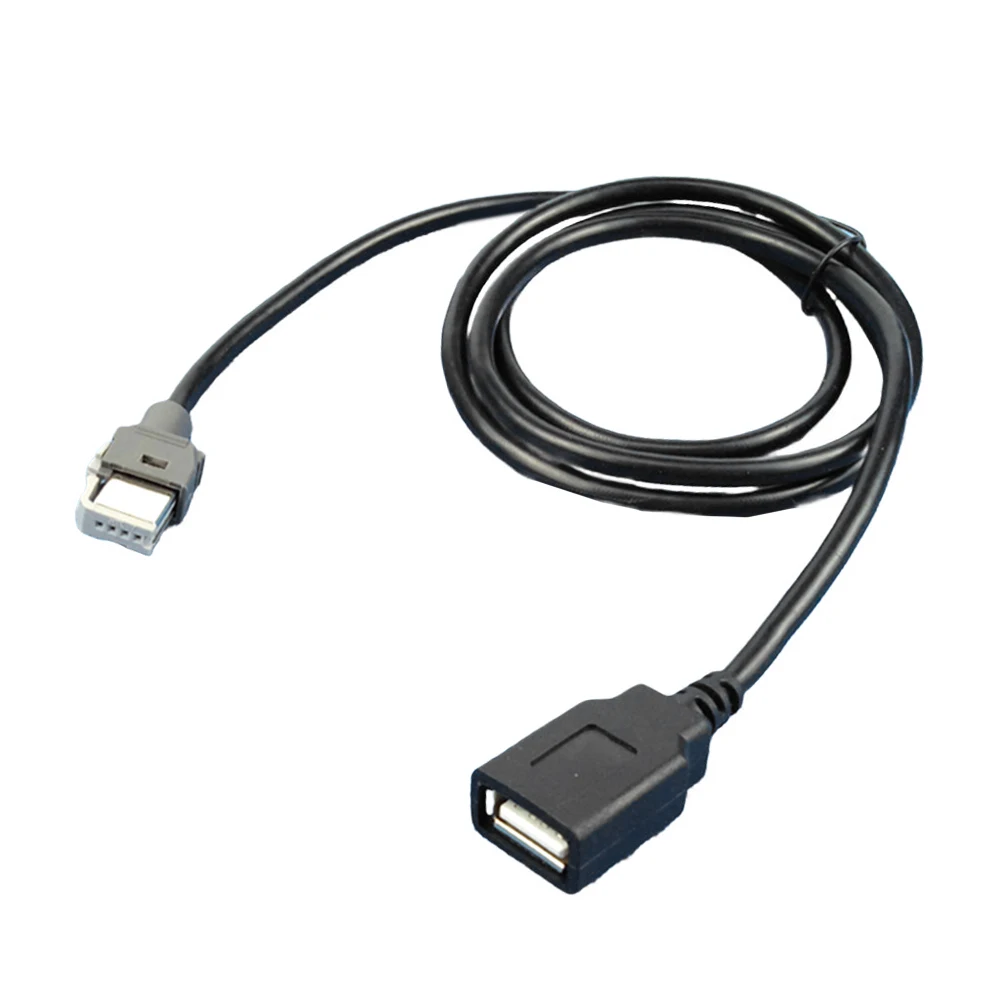 Car 4Pin Female To USB Female Adaptor USB Interface Adapter For Kia For Hyundai 120CM USB Cable Car Electronics Accessories