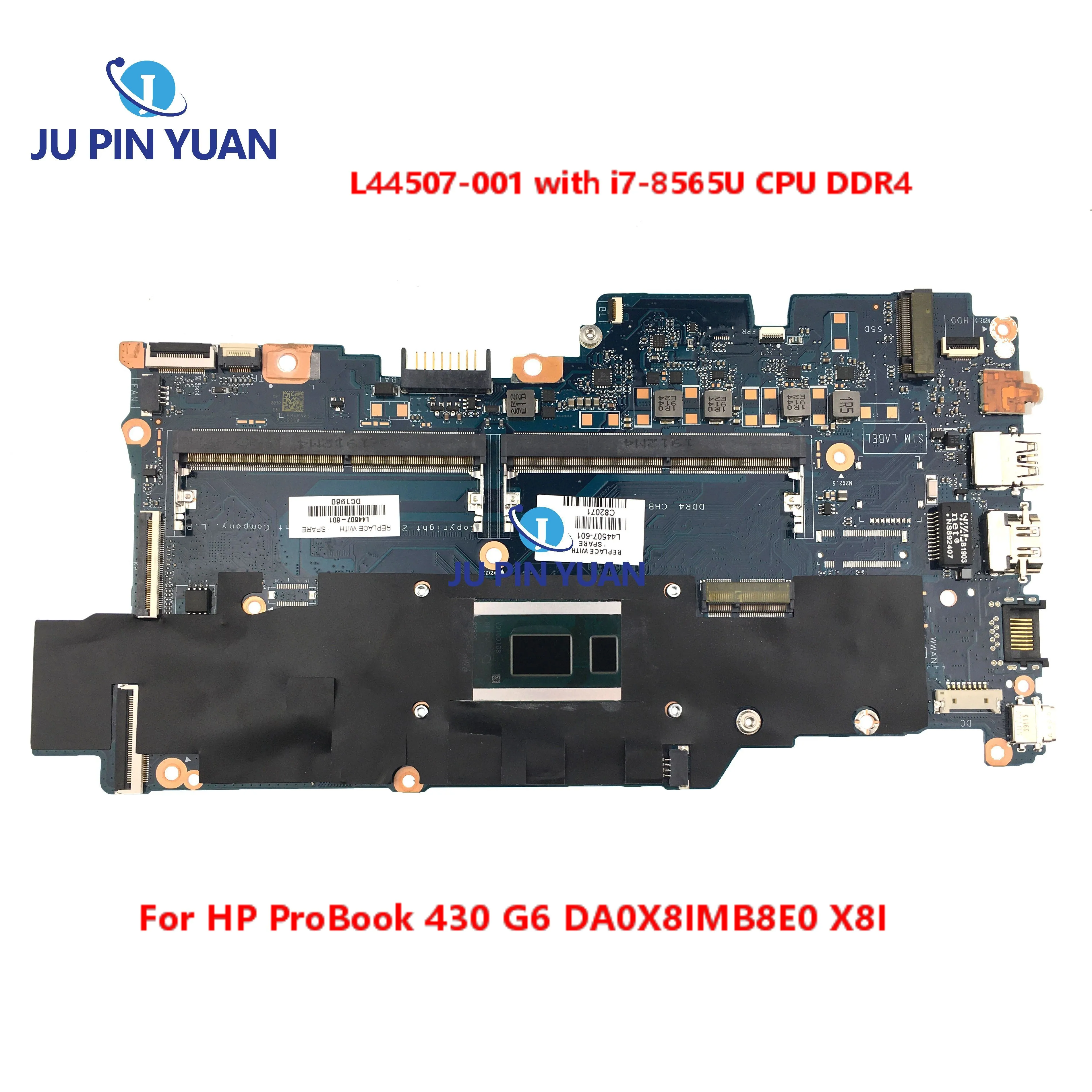 L44507-601 L44507-001 Mainboard Da0x8imb8e0 X8i Voor Hp Probook 430 G6 Laptop Moederbord Met I7-8565U Cpu Ddr4 100% Getest