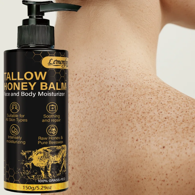 

Lemonfay Tallow Honey Balm, 100% Grass-Fed Face & Body Moisturizer with Raw Honey & Beeswax for Soothing Repair