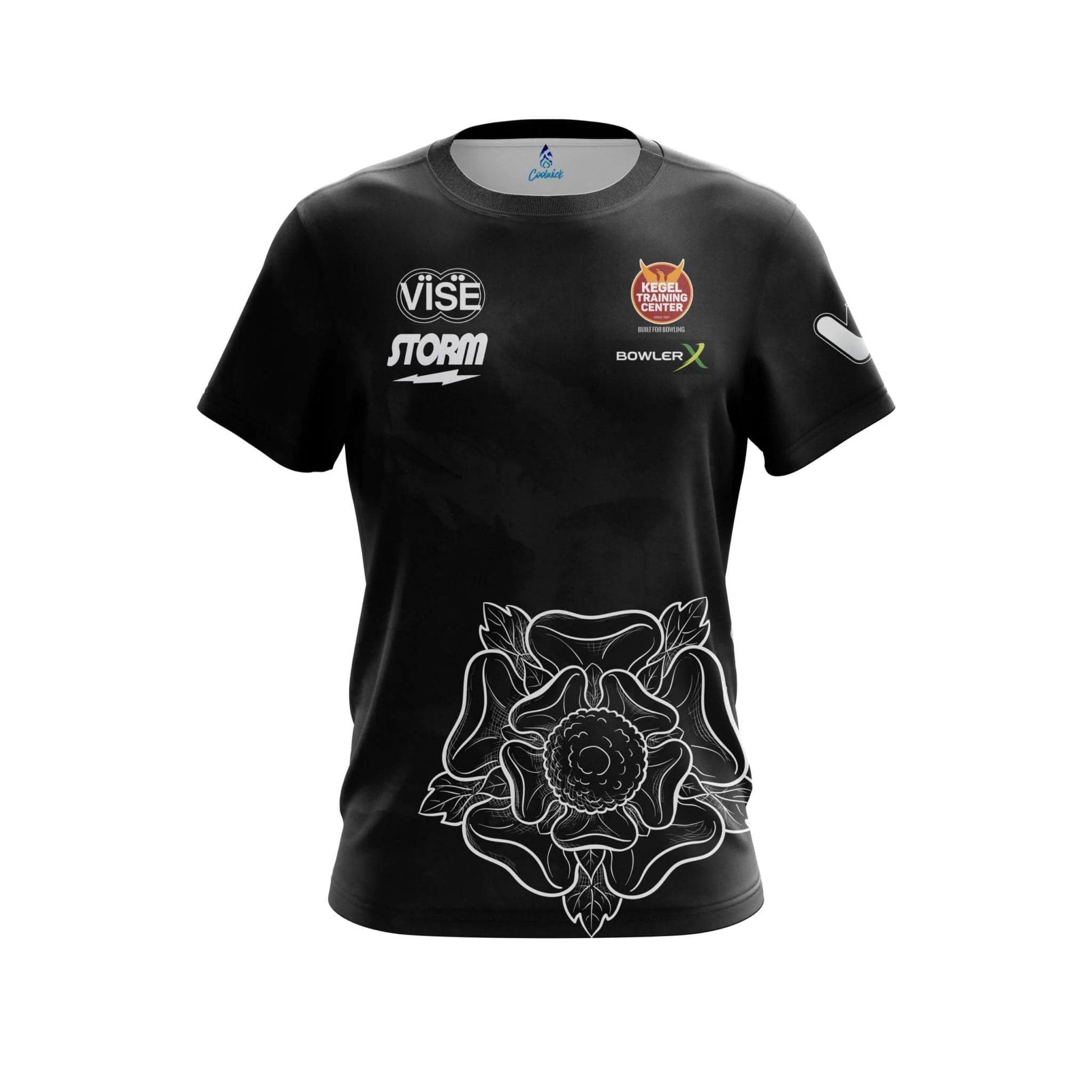 Neues Coolwick Storm Bowling-Trikot, schwarzes Lightning-Logo, kurzärmeliges T-Shirt, Performance Pro Player, Casual Sport, Familien- und Kinder-T-Shirts – Detail 7