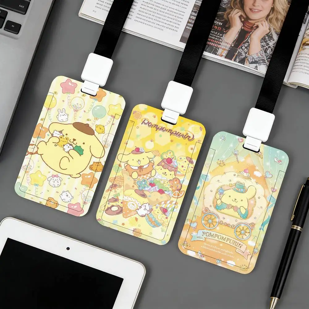 

Милый мультяшный держатель для карт SLO P-Pompompurin: для ID-карт, банковских карт, студенческих проездных, рабочих разрешений, аксессуаров и подарков