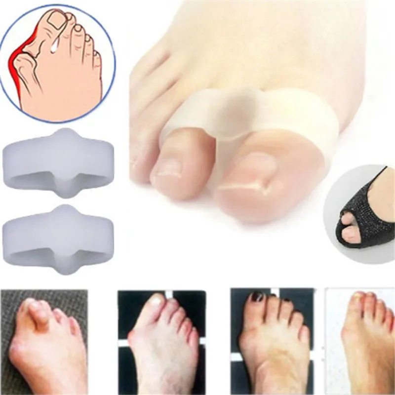 Foot Pain Relief Gel Pillow Hallux Valgus Pro Toe Separators Alignment Silicone Insoles Bunion 2pcs=1pair High Quality Durable