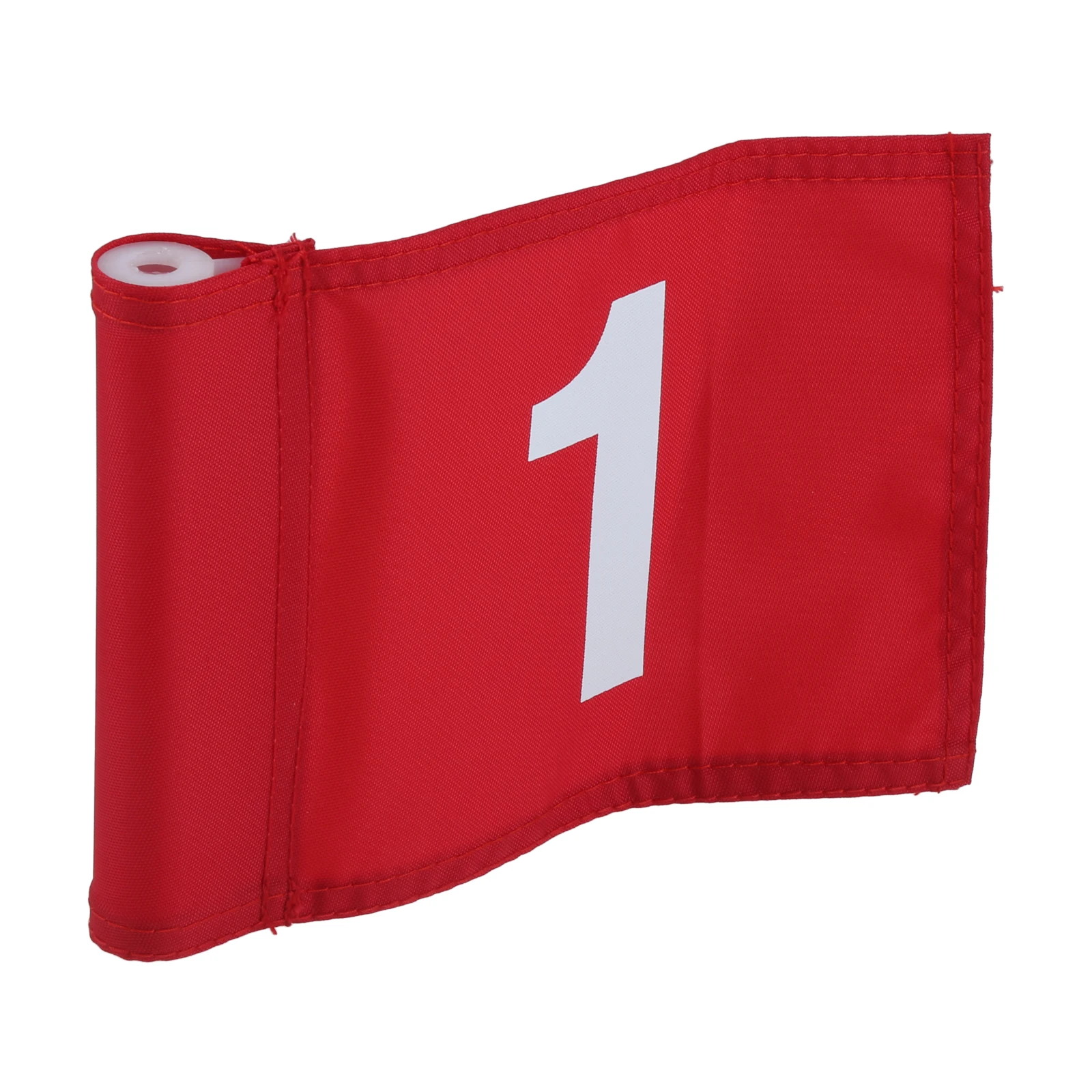 Double-Side Numbered Golf Flag with Tube Inserted 14.5 x 20.5cm Mini Putting Green Flags for Backyard Golf Training Course 1PC