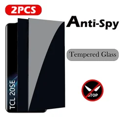 1-2PCS Privacy Tempered Glass For TCL 10 20 30 40 SE 5g Anti-Spy Screen Protector For TCL 408 406 305 30E 20E 20L 40XL 20L+ Film