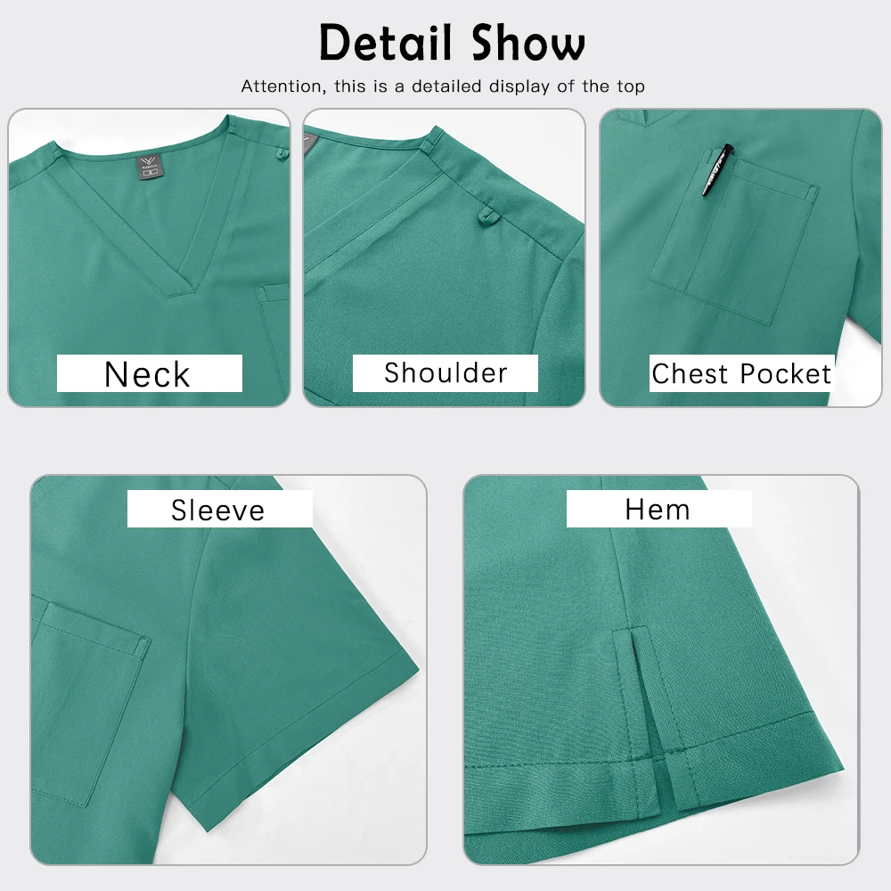 MultilColors ผู้หญิงชุดขัดทางการแพทย์ศัลยกรรมชุดโรงพยาบาล Lab Workwear ความงามเสื้อผ้าทํางานพยาบาลอุปกรณ์เสริมชุดทันตกรรม