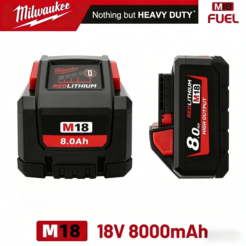 

Original M18Milwaukee XC 18V 8.0Ah, For Milwaukee Tool Rechargeable Battery 18V 48-11-2830 0730-20 21700 cell M18 Battery