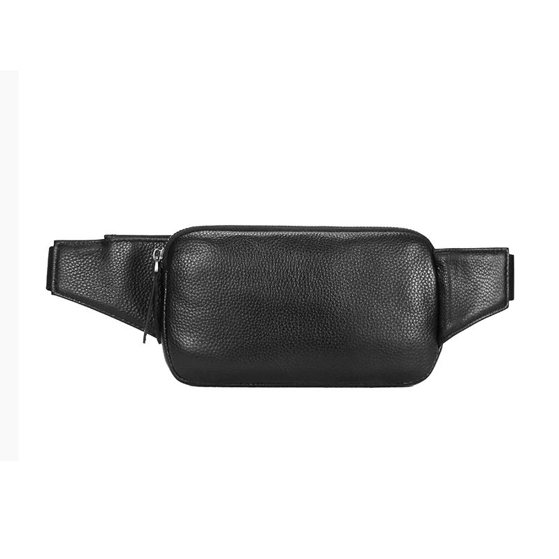 Bandolera pequeña de cuero para hombre y mujer, bolso de pecho ligero antirrobo, mochila cruzada delgada sobre el hombro