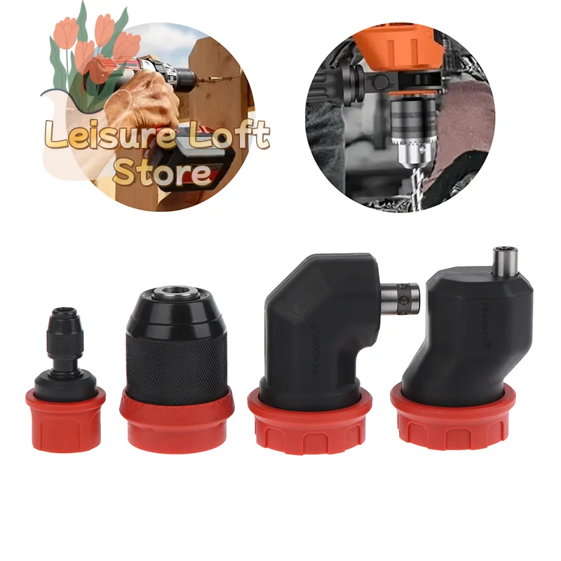 Quick-Release Drill Conversion Chuck 6.35mm Hex Bits Compatible Corded Cordless Electric Drills Efficiency Boosting