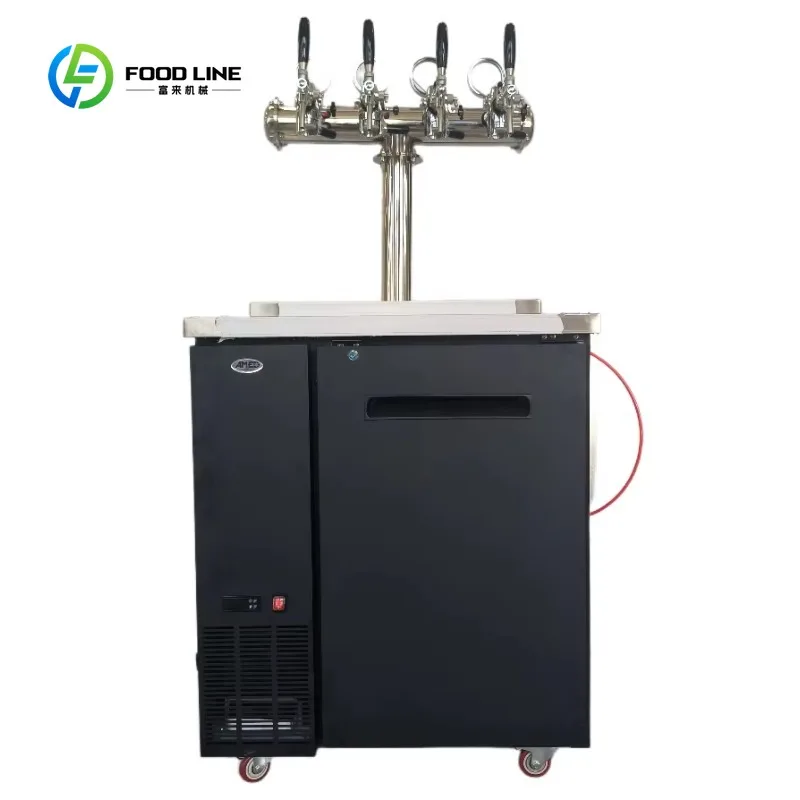 Customized Draft Beer Tower Dispenser Beer Keg Cooler Dispenser Kegerator Machine Pour 4 Taps Home