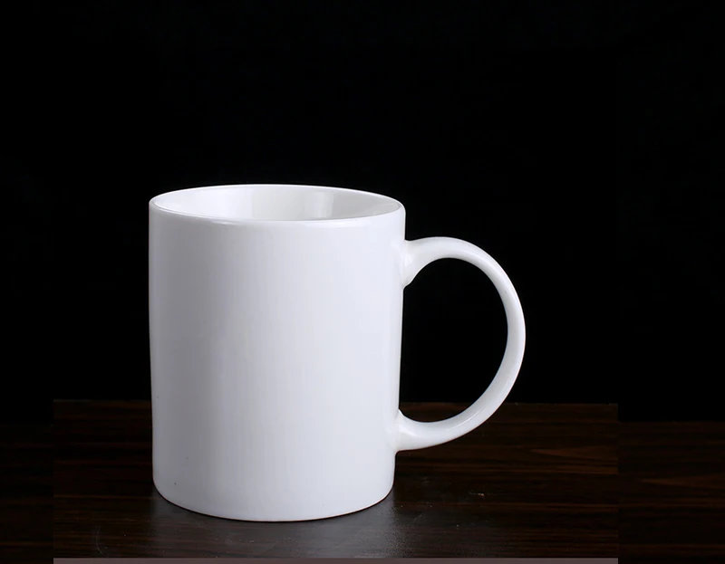 Pure White Simple Creative Teacup Tower Pattern Ceramic Coffee Cup Water Cup Mug