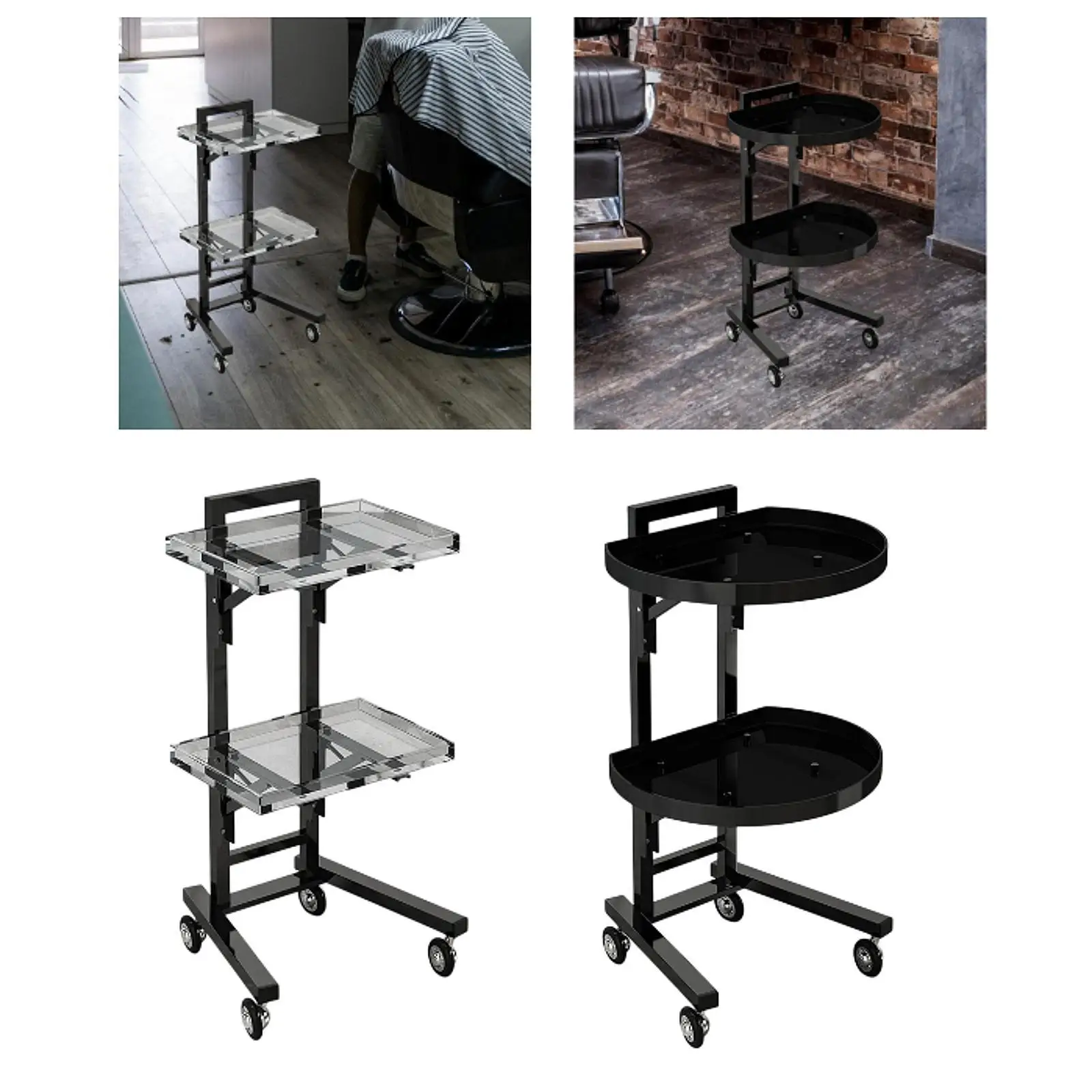 Salon Rolling Cart Tray,Hairstylist Cart,Practical,Barber Service Cart,Salon Trolley Cart,Salon Tray Cart on Wheels for Shops