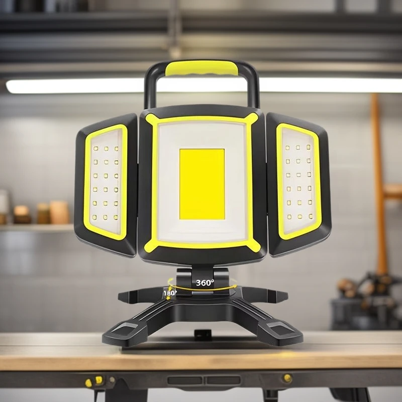 2026 Outdoor Emergency Magnetic LED Work Light Multi Mode Rechargeable Flood Lamp For Garage Auto Repair