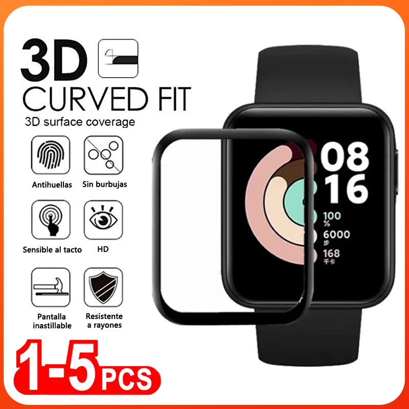 3D Curved Soft Tempered Glass For Xiaomi Mi Watch Color Lite 2019 poco watch Screen Protector For Redmi Watch 2 3 Lite Active