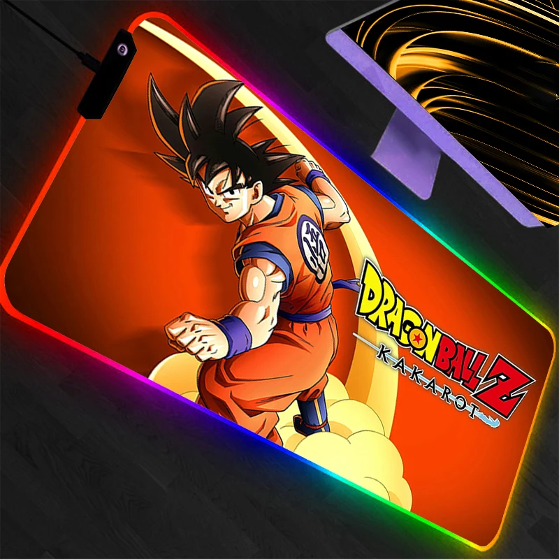 

RGB Large Gaming Mouse Pad Dragon Ball DBZ Anime PC Computer Gamer Desk Mat Backlight XXL Laptop LED Mousepad Backlight