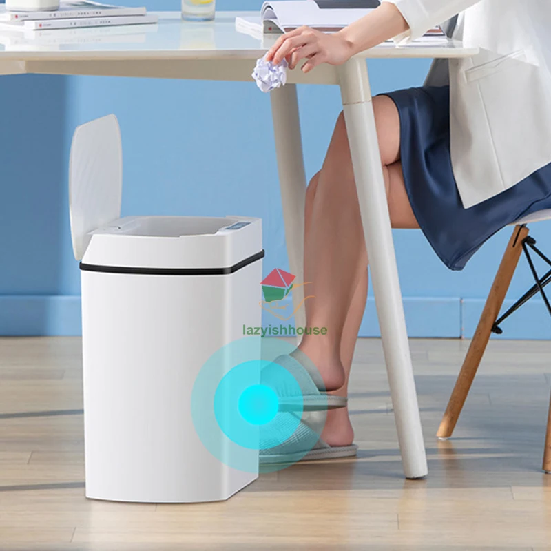 Smart trash can for kitchen House Smart home Dustbin Wastebasket Bathroom automatic sensor trash can garbage bin cleaning tools