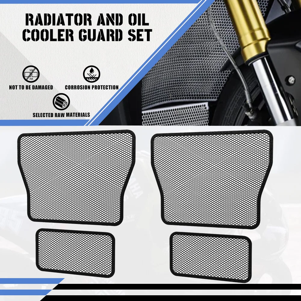 

For BMW S1000RR 2009 2010 2011 2012 2013 2014 2015 2016 2017-2019 Motorcycle Radiator Grille Guard Cover Oil Cooler Guard Set