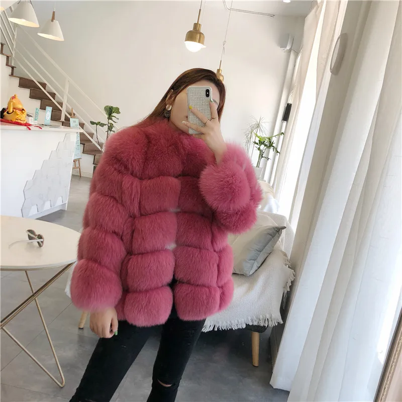 2023 luxury winter fur coat women thick warm real fox fur coat with nice quality and best cost