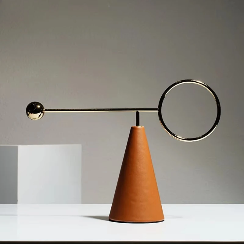Geometric Stabilizer Rod Accessories Desk Decoration Minimalist Metal Geometric Sculpture Modern Craft Room Aesthetic Decoration