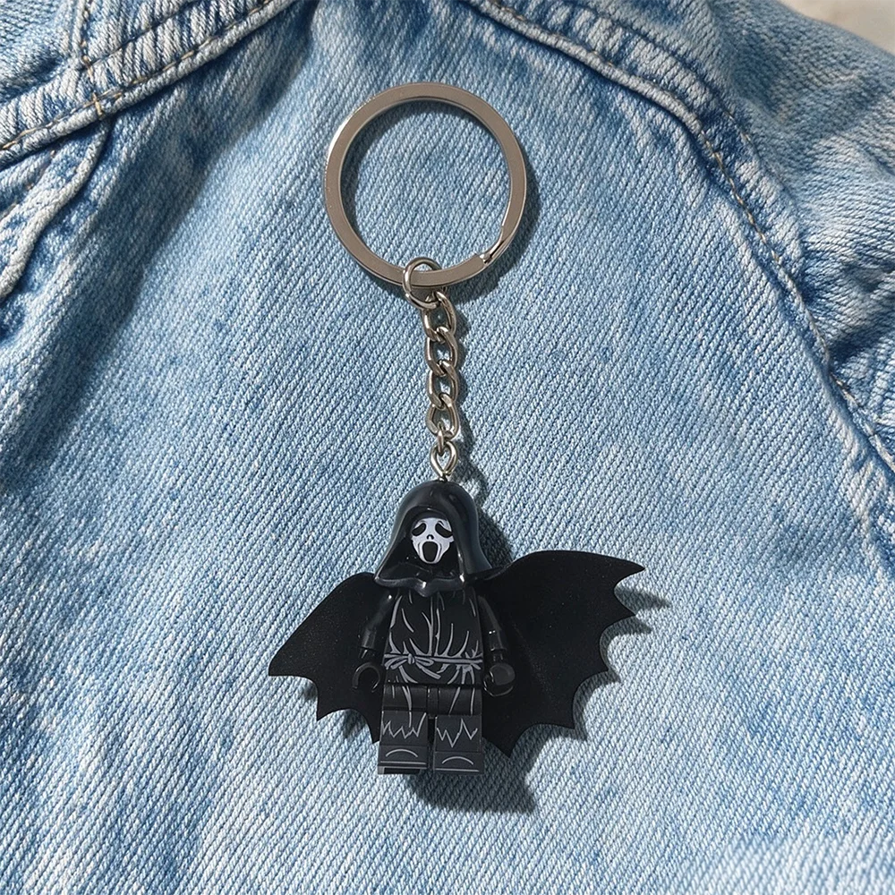 Horror Movie Killer Figures Acrylic Keychain Halloween Party Gift Backpack Pendant Keyring Cosplay Accessories Decorations