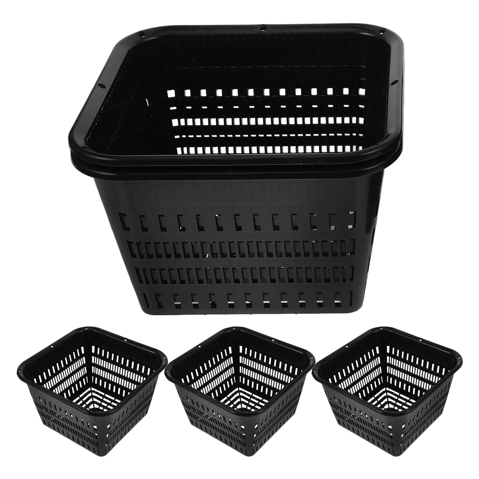 

4 Pcs Terracotta Pots Hydroponic Growing Basket Aquatic Plant Thicken Hydroponics