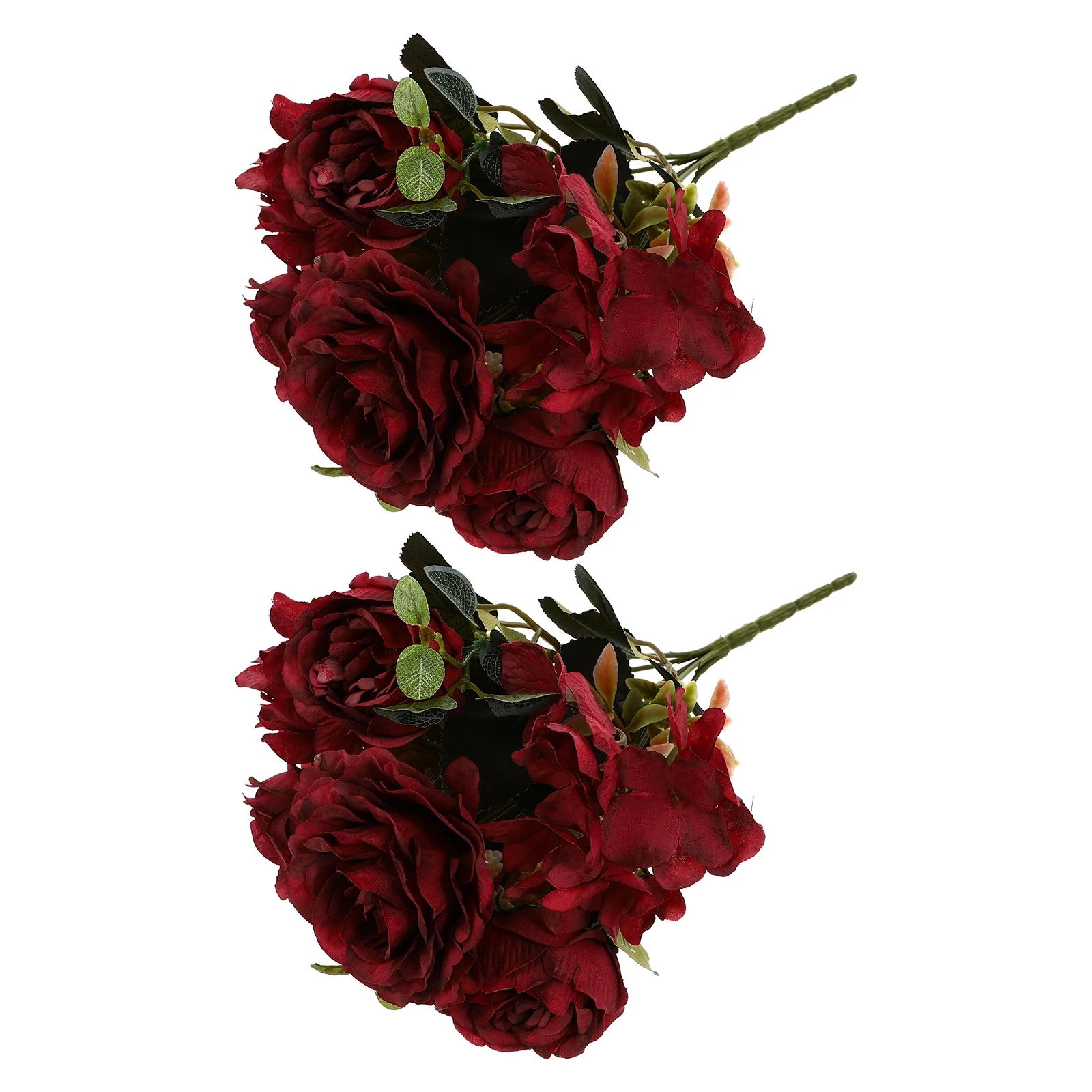 

2pcs Artificial Peony Fake Wedding Flower Decor Simulation Floral Home Party Supply Living Room Flower Christmas Fake Bouquet