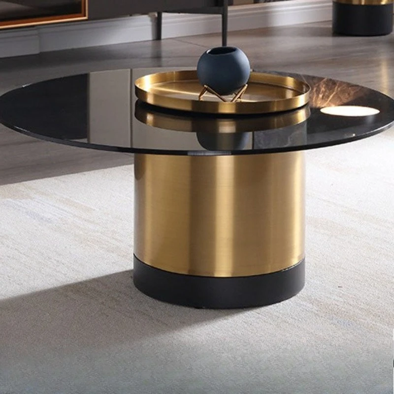 Cheap Round Coffee Table Transparent Universal Decoration Cheap Large Size Side Table Save Space Mesas Bajas Room Decorations